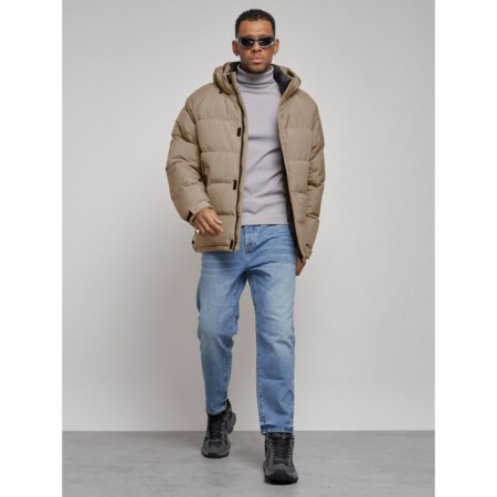 Sports Bologna male winter, size 50, beige color-10