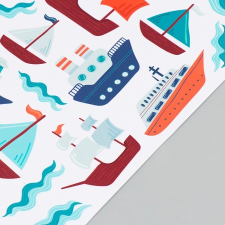 Interior color sticker "Sea transport" 30x60 cm-4