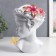 Polystone souvenir "Baby with lily in her hair and butterfly" White 23x17x7 cm