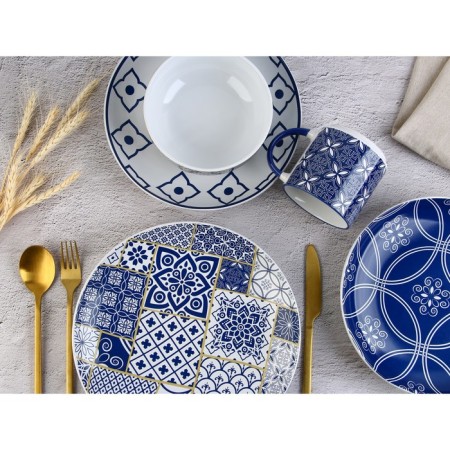 Deep plate ceramic "Morocco", 14.5 cm, 550 ml, white color-5