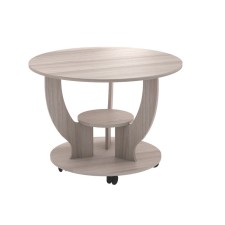Capacino cabbage table, 790x790x592, ash shimo bright