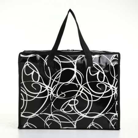 Household bag without fastening, black color-1