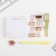 Gift set "Happy Teacher": paper block 80 sheets, adhesive tape, clamps, paper clips