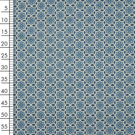 Payer satin fabric, width 150 cm, blue-beige color-3