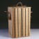 Bellya basket with a lid is folding with handles 37x37 cm H 56 cm, bamboo, jute