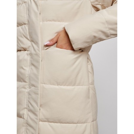 Coat insulated winter female, size 50, beige color-12
