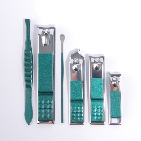 Manicure set, 12 items, in case, emerald color-5