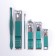 Manicure set, 12 items, in case, emerald color
