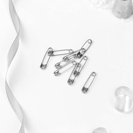 English pins, 22 mm, 20 pcs, silver color-1