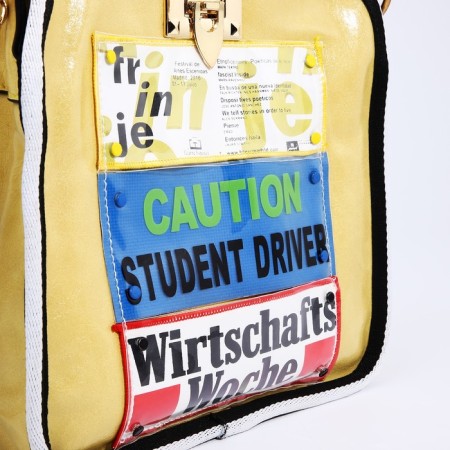 Bag Cross-Bodi with a zipper, yellow color-5