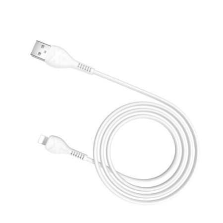 Hoco X37, Lightning cable - USB, 2.4 A, 1 m, PVC braid, white-6