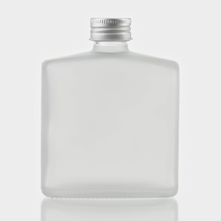 Glass bottle for sauces and oils with a metallic lid TAR, 200 ml, 8.7 × 4.1 × 11.2 cm