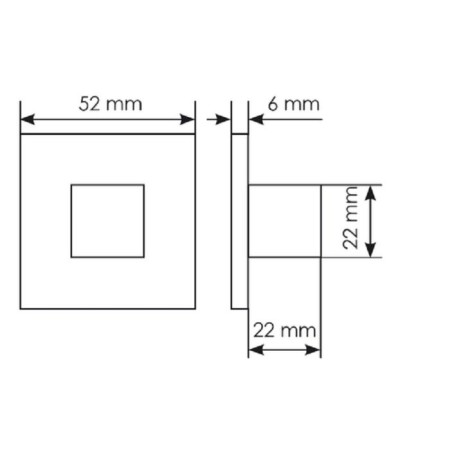 Bruck plumbing MH-WC-S6 BL, on a square outlet of 6 mm, black-1