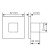 Bruck plumbing MH-WC-S6 BL, on a square outlet of 6 mm, black