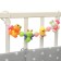 Stretching to a stroller/crib "Monkey and Friends", 4 toys, color mix, crush me