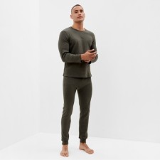 A set of male thermo (longshit, trousers) minku color khaki, river 50