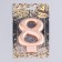 Candle for the Cake "European Giant", number 8, 7 cm, pink gold