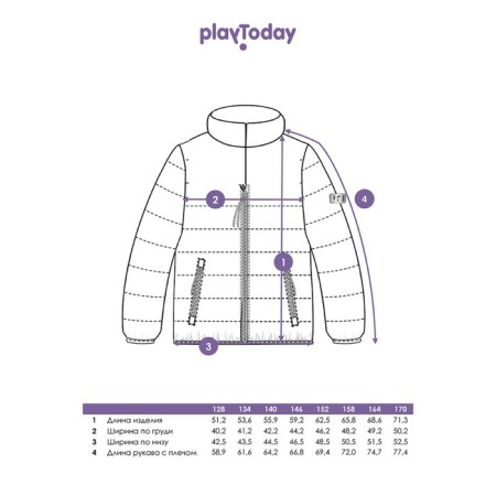 Demician jacket for the girl PlayTode, height 158 ​​cm-10