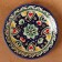 Plate of the Rishtan ceramics "Flowers", blue, flat, 15 cm, mix