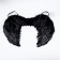 Angel wings, elastic band, black color