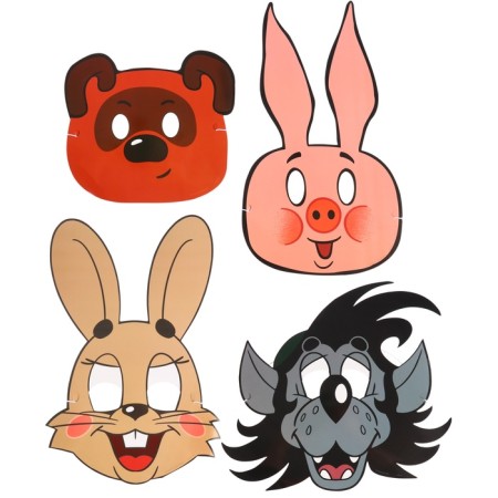 Set of carnival masks Soyuzmultfilm, mix 1, 4 pcs.-2