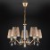 Alcamo chandelier, 5x40W E14, color gold