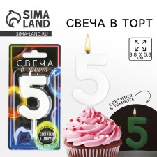 A candle for a cake, the number 