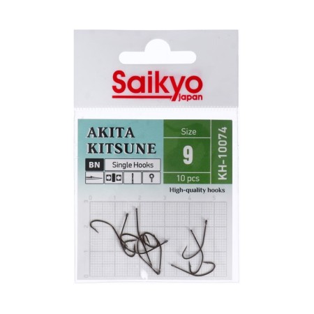 Hooks Saikyo KH-10074 Bn Akita Kitsune No. 9, 10 pcs
