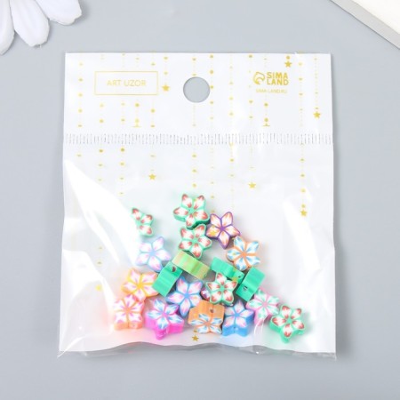 Beads for the creativity of PVC "Flower-snowflake" set 20 pcs 0.5x1x1 cm-3