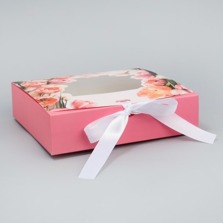 Gift-bending box folding, packaging, “floral tenderness”, 20 x 18 x 5 cm-4