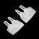 Correctors - separators for the toes, on the cuff, breathing, 2 separators, silicone, 8 × 7 cm, pair, white color