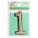 Door number "1", plastic, color gold