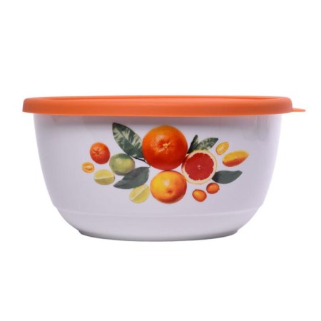 A set of 2 ceramic salad bowls with silicone covers, 1.2/2.2 l-3
