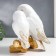 Polystone souvenir "White owls on the Golden Crap" 19x12x16 cm