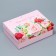 Gift folding box, packaging, "flowers", 21 x 15 x 7 cm