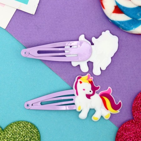 Invisibility for hair "Abel" (set 2 pcs) Funny unicorn, 5 cm-1