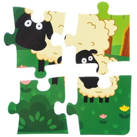 Набор пазлов 4 в 1 «Синий трактор»-6