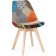 Wooden stool Mille Buka/Fabric, Natural/Color 49x60x83 cm