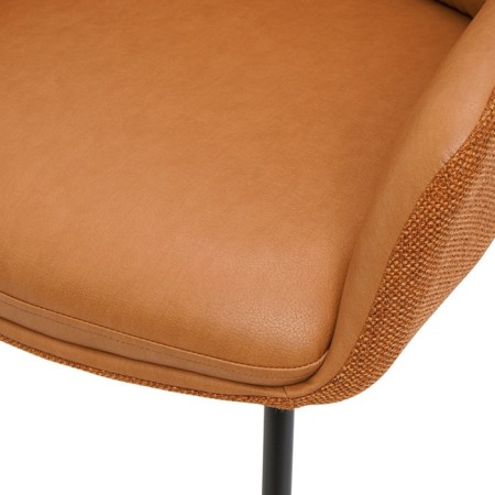 Allar chair, 580 × 520 × 850 mm, eco -leather, matting, brown color-11