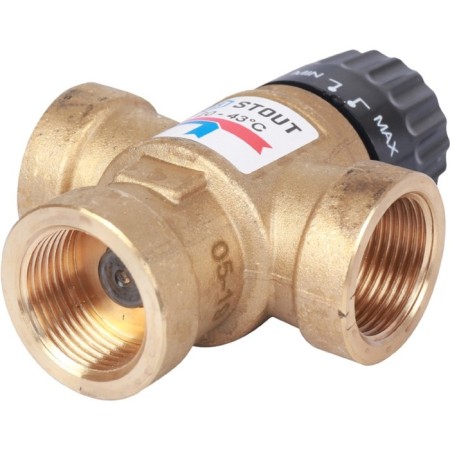 Mixing valve Stout SVM-0110-164320, 3/4 ", internal thread, 20-43 ° C, KV 1.6-4