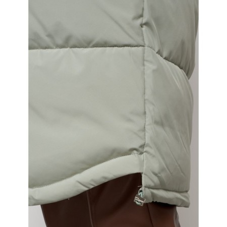 Coat insulated winter female, size 44, color light green-15