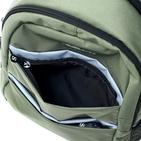 Youth backpack, 46 x 33 x 16 cm, ergonomic back, embroidery, stavia, khaki, light gray-9