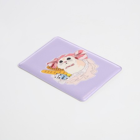 Cover for travel ticket, lilac color-2