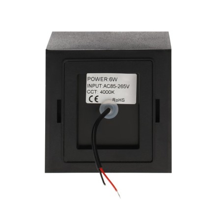 Facade lamp "Cube", FSD-062, 6 W, 4000K, Regulation. Ray, IP65, 220 V, plastic, black 100842-10
