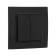 Tot Elegant switch, 10 a, 2 cl., Hidden, black