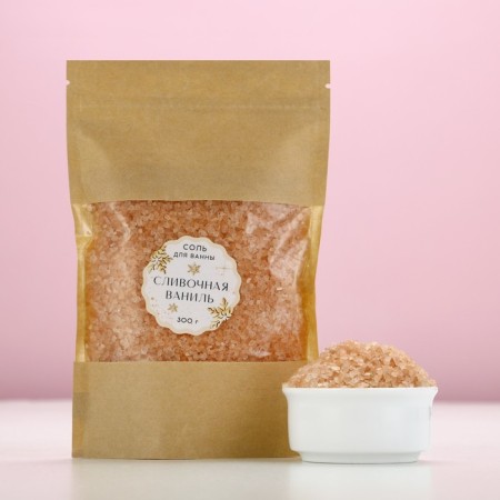 Relaxing bath for bath, 300 g, cream vanilla-1