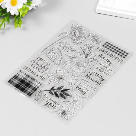 Stamp for creativity Silicon "Autumn mood" 15.5x21.5 cm-1