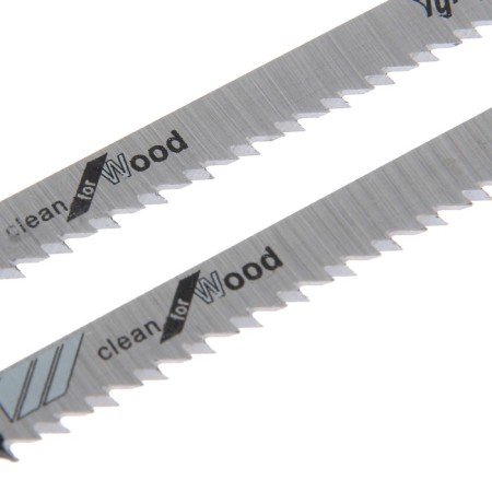 Files for tundra jigsaws, on wood, clean straight cut, HCS, 75/100 x 2.5 mm, 2 pcs.-2