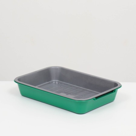 Medium toilet with a mesh of 36 x 26 x 6.5 cm, gray/green-2