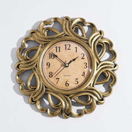 Wall clock, series: interior, "string", smooth move, D-12 cm, 25 x 25 cm